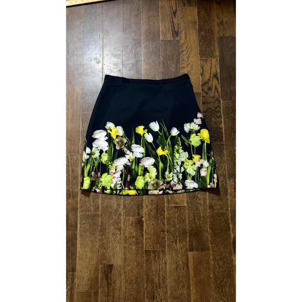 Victoria Beckham for Target black floral mini skirt size S